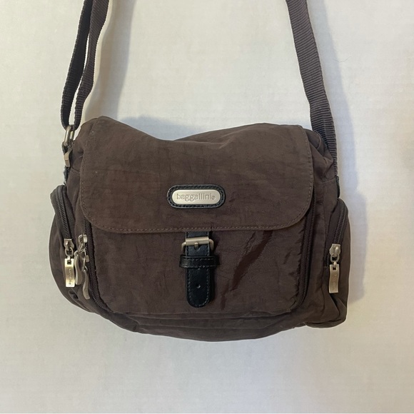 Baggallini Bags Baggallini Brown Canvasnylon Material Crossbody